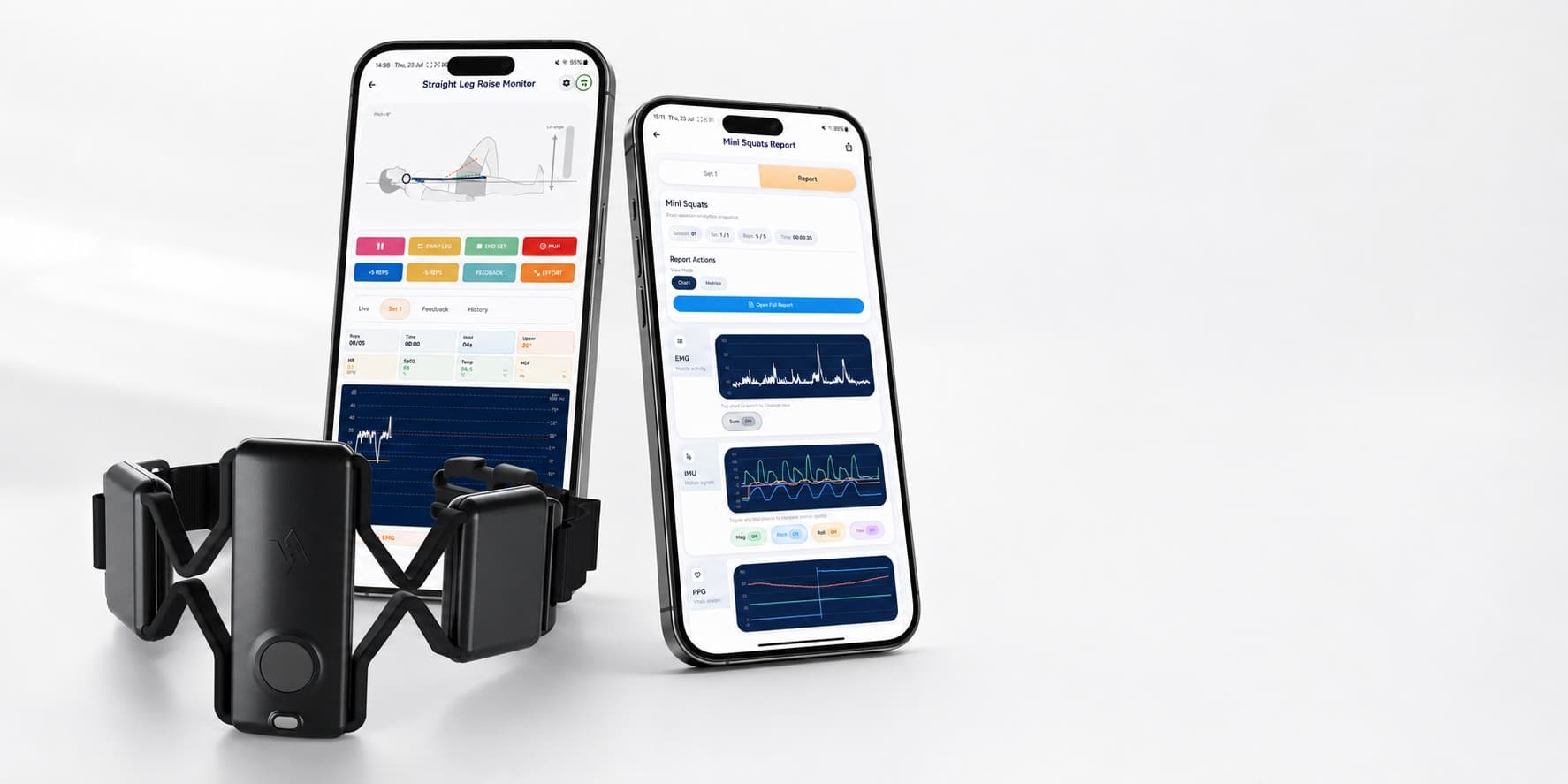 Vulcan MSK sensing hardware and connected mobile interface