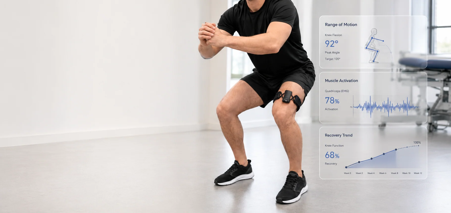 Phép đo cơ và vận động được hiển thị cùng nhau trong giao diện Vulcan MSK